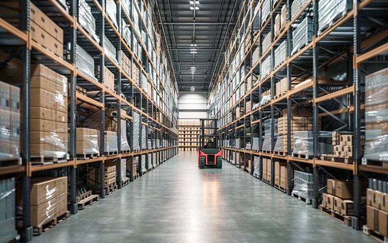 High Lift and Reach Battery Powered Stacker for Warehouse