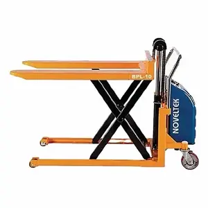 BPL-10 High-Lift Semi-Electric Hydraulic Pallet Truck — Adjustable Fork Height