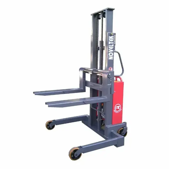 SPS-10W/12W/15W Semi-Electric Stacker with Wide-Leg Shaft Carrier