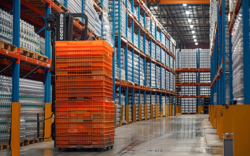 Heavy-Duty and High Capacity Wide Powered Stacker for Warehouse