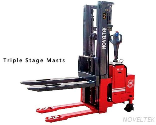 NOVELTEK Advanced Powered Pallet Stacker (AC System)(Load: 1 Ton /1.5 Tons /1.8 Tons /2 Tons, 2200LB~4400LB )APS-10/15/18/20