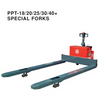Electric Pallet Truck with Special Forks — PPT-18/20/25/30/40 Custom Fork